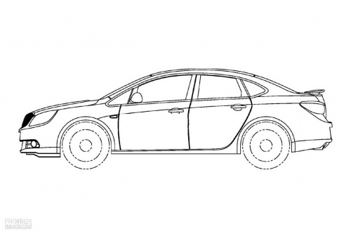【最新】别克新紧凑级轿车草图曝光 基于科鲁兹